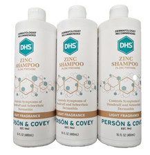 DHS ZINC Shampoo for Dandruff Control 16oz  3 pack  -- NEW LOOK 