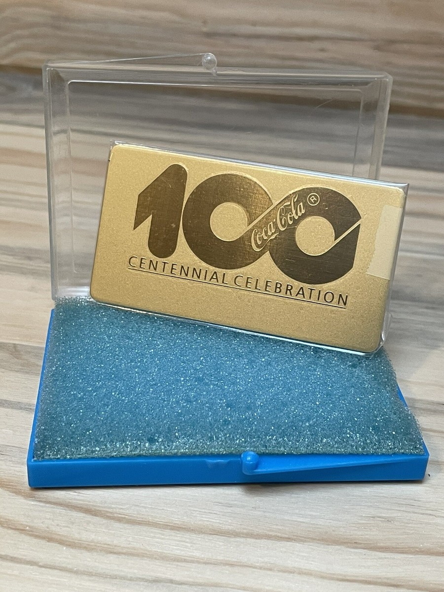 COCA COLA 100 Centennial Celebration Gold Metal Card | eBay