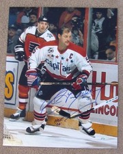 Rod Langway signed (White) 16 x 20 Washington Capitals Hall of Fame Inscription