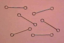 LONG CONNECTORS/SLOBBER BARS in 1:9 Traditional Model Horse Scale - SILVER-TONED