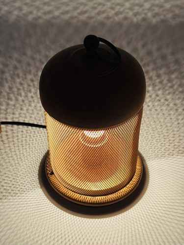 Lampada Da Tavolo In Legno E Metallo Design C. Bartolucci Per Franco Bucci 1970 - Foto 13 di 15