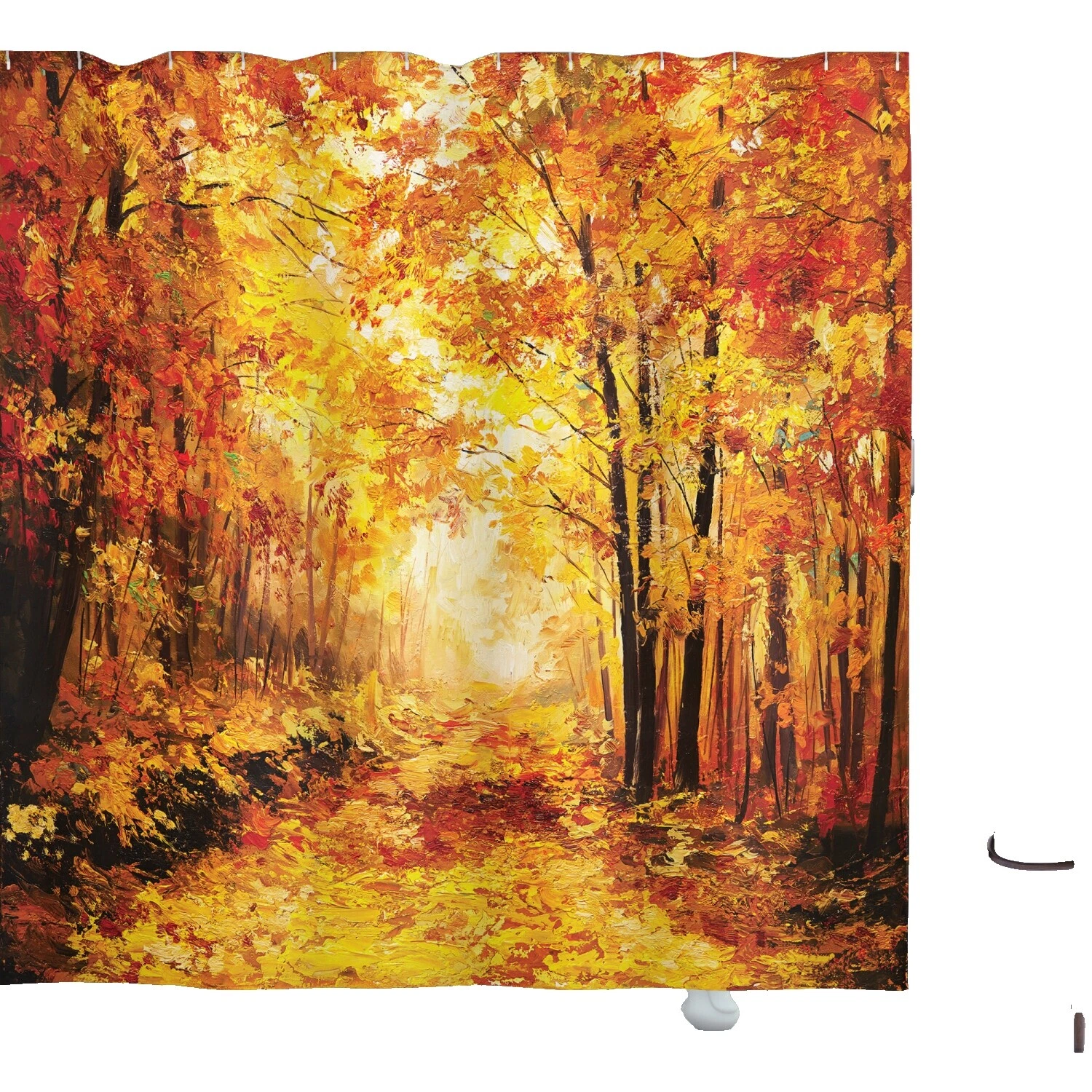 País francés cortinas de ducha de tela marrón