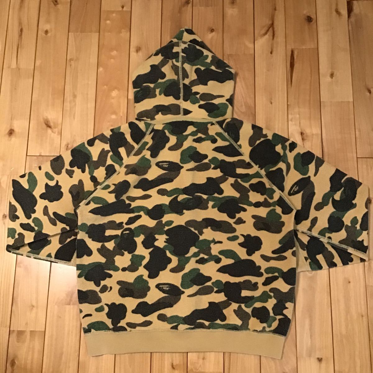 Reversible Full zip hoodie 1st camo Yellow × Gray BAPE A