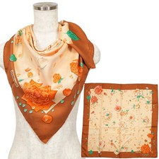 Hermes "La Rosee" Carre 90 Silk 100 Scarf Vintage Rare Cleaned