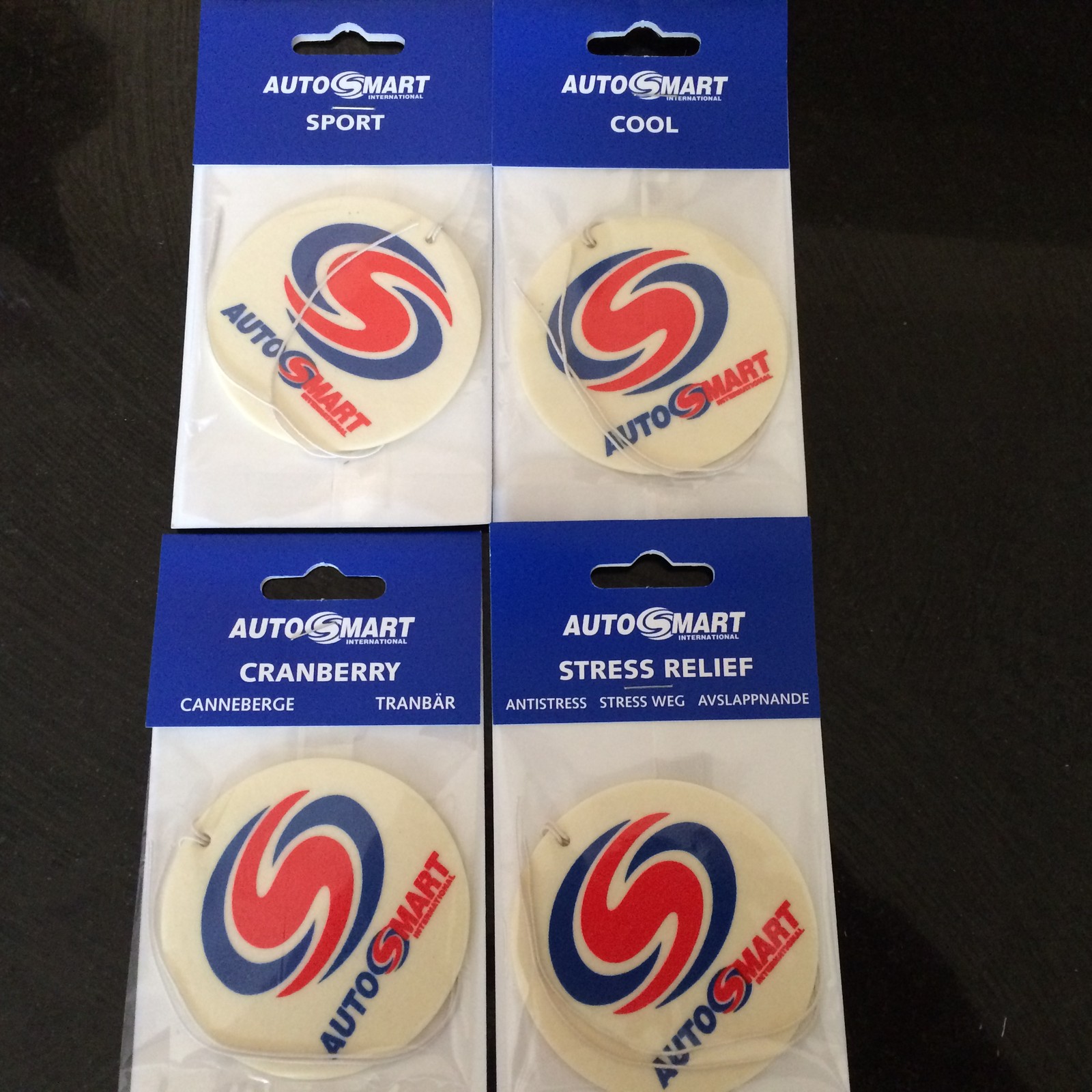 6 x autosmart mixed hanging car air freshener, long lasting , mixed