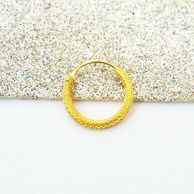 22 k GOLD PLATED HOOP INDIAN NOSE RING