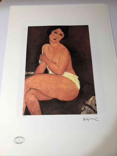 Amedeo Modigliani off set lithograph cm 50x70 Archives Paris - signature on