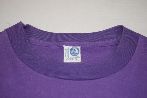 Vintage Mickey Mouse T-Shirt Artex Size M 90s Mickey Germany Purple Shirt c.1990 - Picture 4 of 11