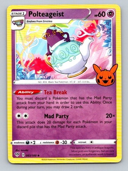 2022 Pokemon Card Trick Or Trade Polteageist 83/189