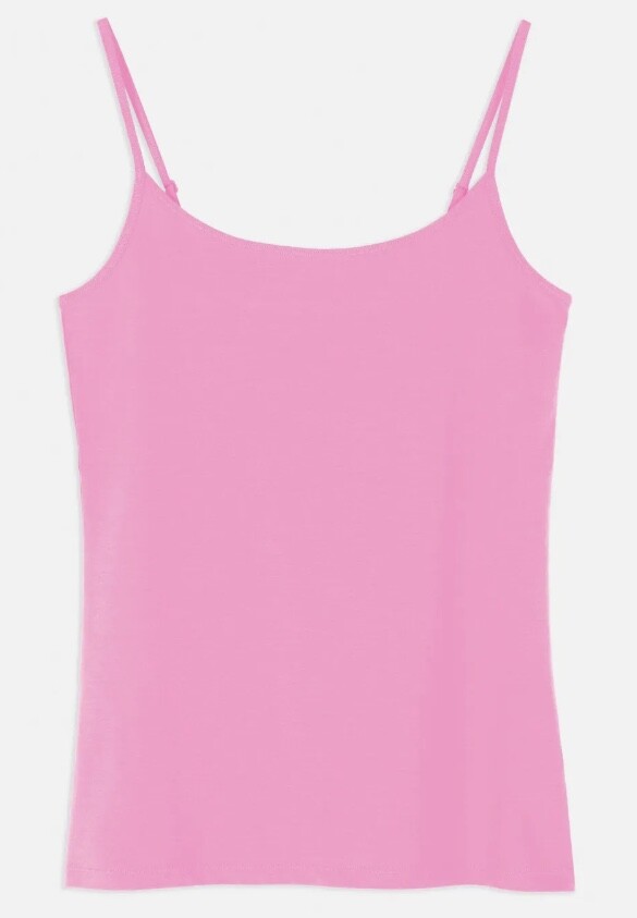 Primark Ladies Stretch Plain Cami Vest Adjustable Straps Top Size XS S