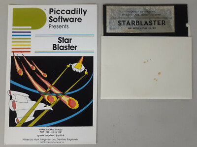 Star Blaster by Piccadilly Software for Apple II+,IIe,IIc,IIgs 1982