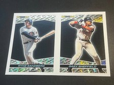 Box 55: Topps Black Gold UNCUT PANEL Ryne Sandberg Gary Sheffield