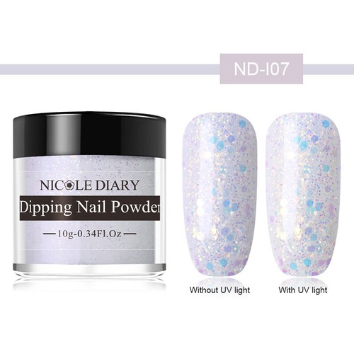 85 Colors Nail Dipping Powder Nail Art Pigment Glitter Dust Manicure No UV Lamp - Imagen 91 de 95