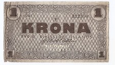 Islande 1 couronne 1941 d # 372500