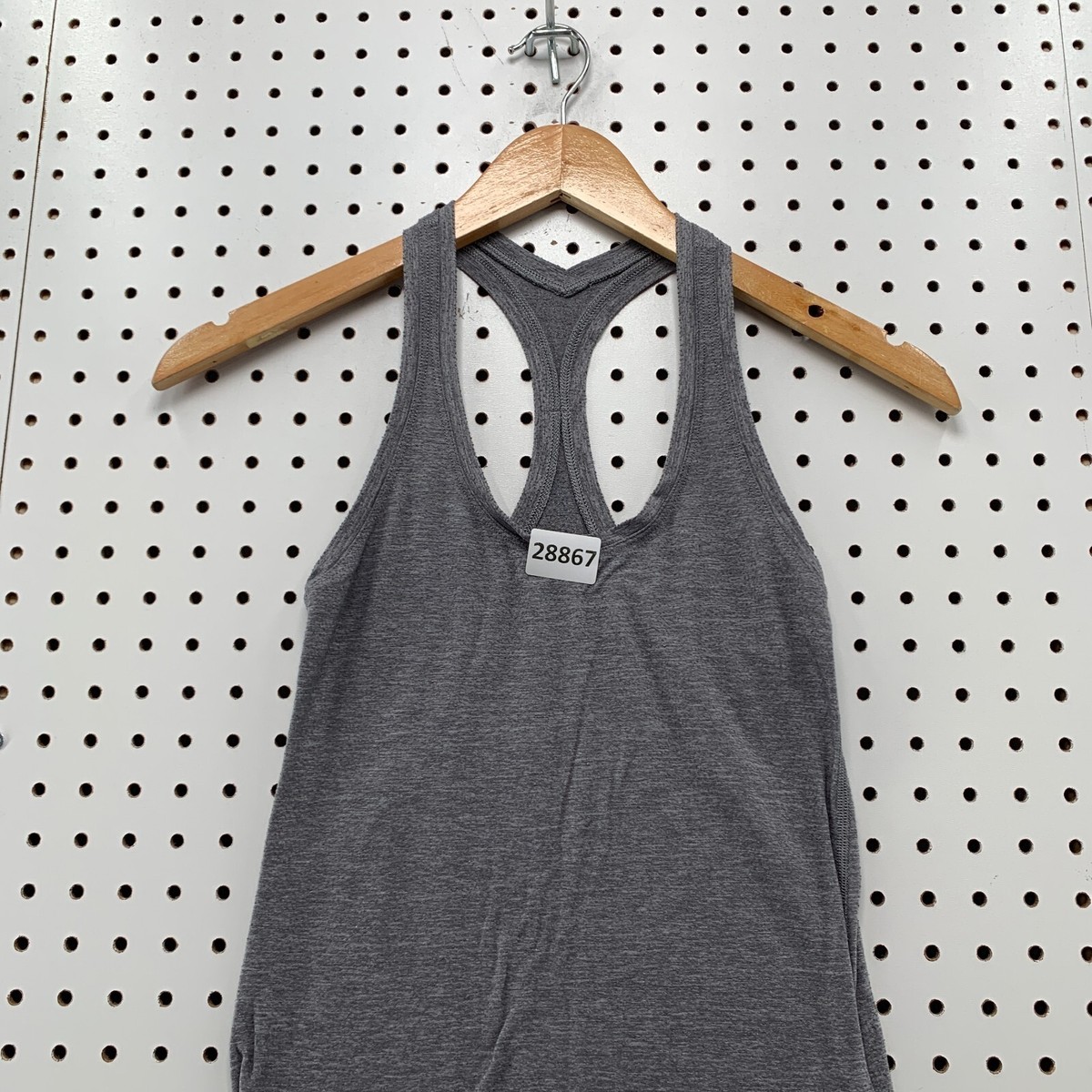 Lululemon Gray Active Tank Top Womens Size 2 Racer Back Sleeveless 