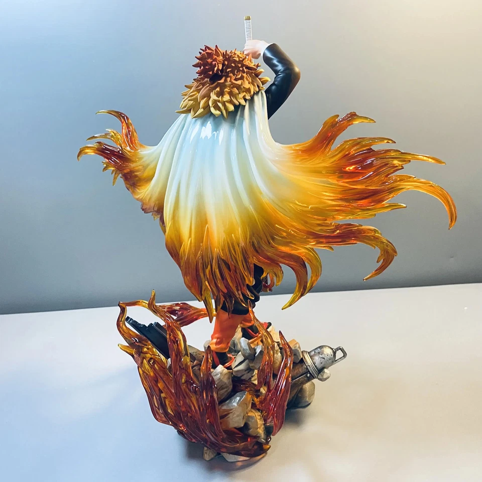 30cm Demon Slayer Rengoku Kyojuro Figure - Collectible Anime GK Statue Model - Image 4 of 4