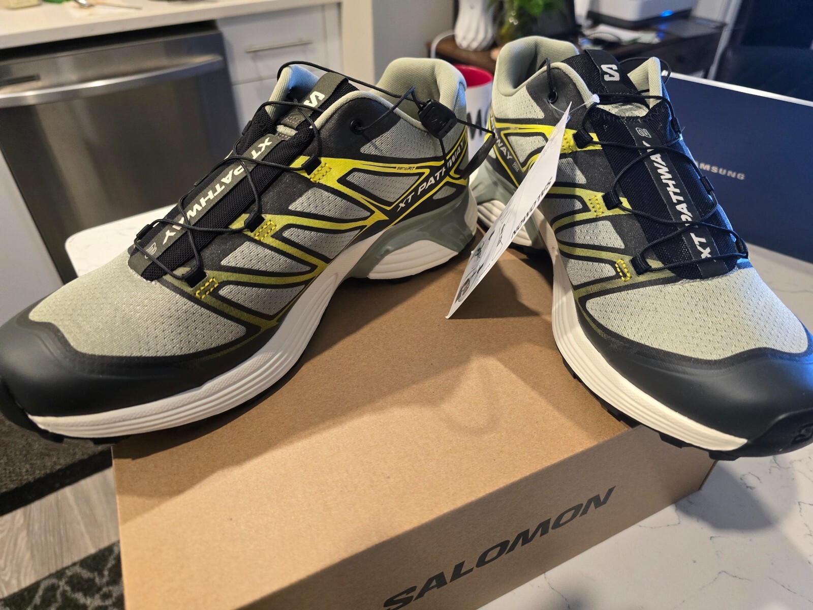 SCARPA DA TREKKING TRAIL RUNNING SALOMON XT PATHWAY 2 SEAGRASS L47686900 DA UOMO TAGLIA 10