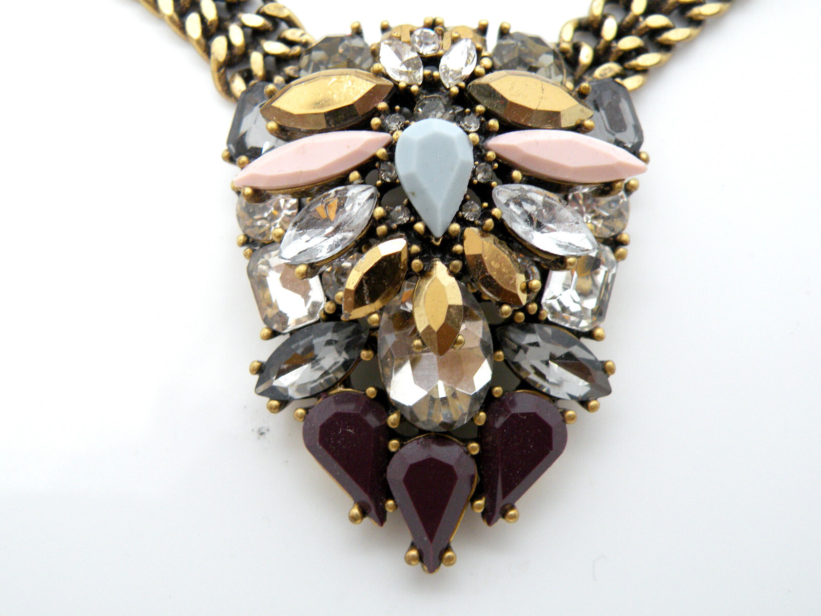 J Crew Signed Chunky Statement Crystals Cluster B… - image 3