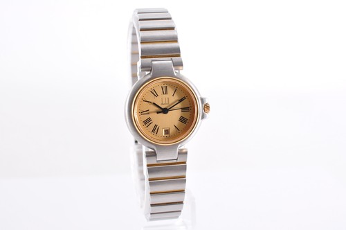 orologio dunhill millennium quarzo analogico data romana oro donna batteria n... - Foto 4 di 12