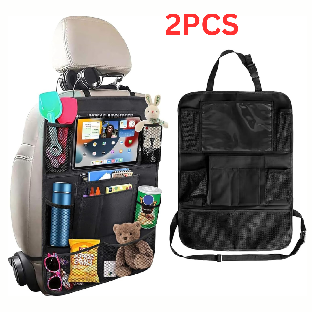2X Car Seat Back Organiser Tidy Multi Pocket Storage Bag Organizer Holder Travel