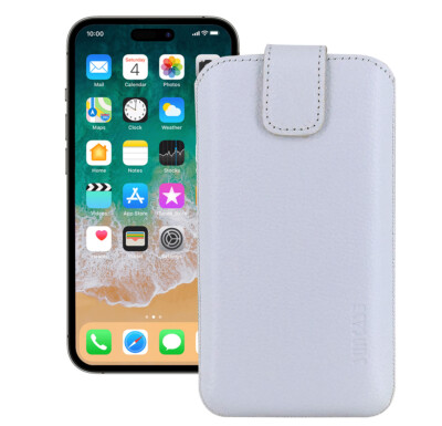 Suncase Custodia in vera pelle compatibile con iPhone 14 Pro (6,1) ( compatibile solo con iPhone 14 Pro), colore: verde anticato