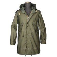 WW2 U.S. Army M-1951 Fishtail Parka Mens M51 Vintage Military Trench Coat Jacket