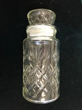 Vintage 1983 Mr. Peanut Clear Glass Canister Planters Jar With Lid