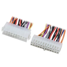 Laptop PC Computer 24 Pin Male to 20 Pin Female ATX Power Supply Adapter Cable