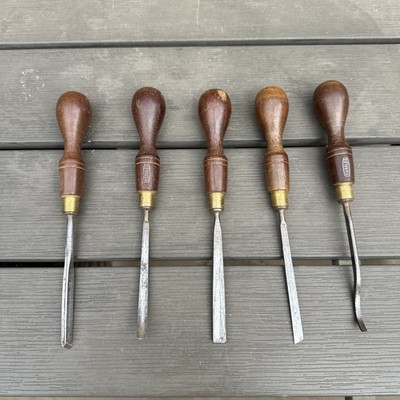 Vintage Marples No 152 Holzschnitzbeitel Set