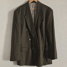 Passenger Herren Sakko Blazer Grau Wolle Busi...
