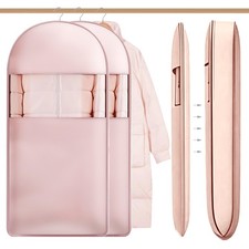 2Pcs Space Saving Hanging Garment Bag with Self Compression Zipper, Dustproof...