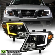 For 2009-2021 Nissan Frontier Switchback LED Tube Projector Headlights Headlmaps