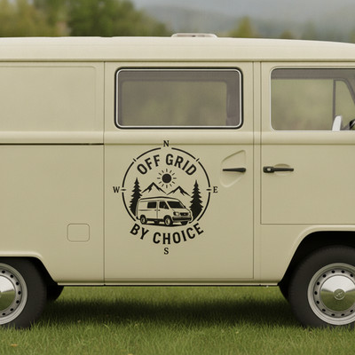 Off Grid nach Wahl Camper Aufkleber Vinyl Decal Campervan Wohnmobil Van Life