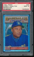 1993 Finest refractor Darryl Hamilton #45 PSA 9 - Brewers
