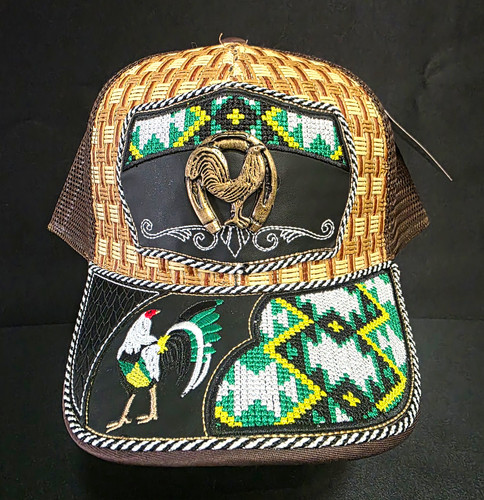 Rooster Geometric Trucker Hat Mesh Back Snapback Adjustable Unisex One Size