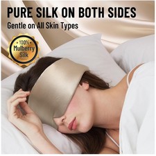 Luxurious Mulberry Silk Sleep Eye Mask - Completely Blackout