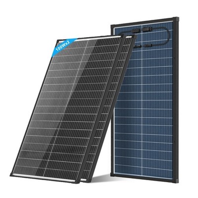 AeternaSol Bifacial 2Pack 100W Solar Panel N-Type 18BB 200W Mono 18V PV Home RV