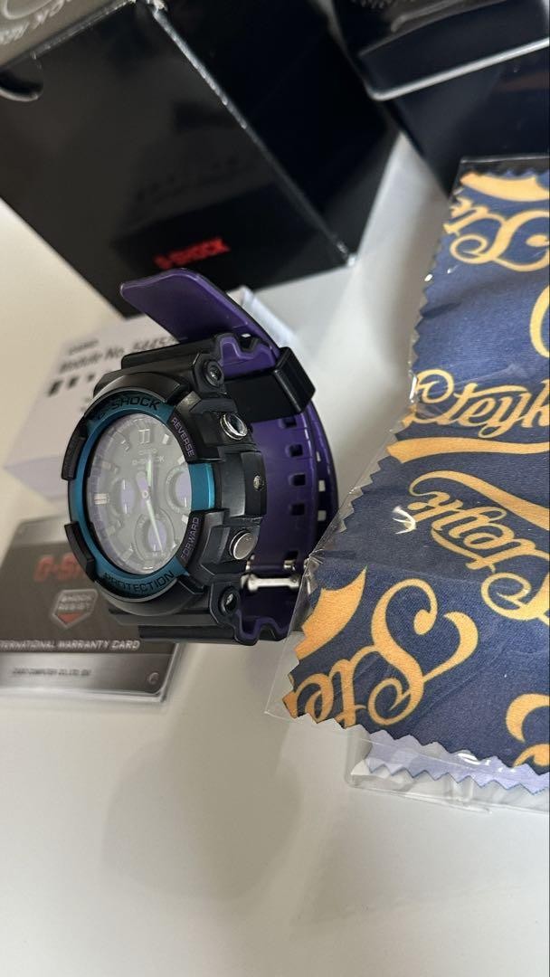 G-SHOCK ブラック/パープル GAW-100BL-1AJF GAW-100B-1AJF | CASIO