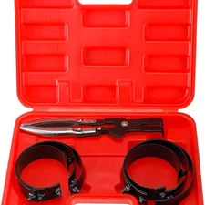 Piston Ring Compressor Kit Cylinder Installer with 1 PC Plier & 6 Bands Tool Set