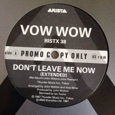 Vow Wow - Don't Leave Me Now (Extended) (12'', S/Sided, Promo)