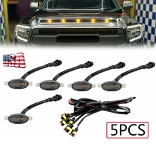 5X Universal For Ford Truck Raptor Style LED Amber Front Grille Lighting Lights