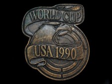 NB11158 VINTAGE 1990 WORLD CUP USA SHOOTING TEAM SPORTS BELT BUCKLE