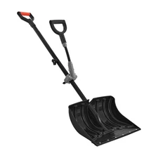 Uimoso 18" Plastic Snow Shovel with Auxiliary Handle Driveway and High Capacity