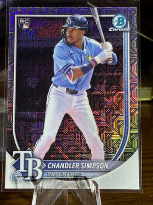 #ad 2025 Bowman Chrome Chandler Simpson #18 Mega Box Mojo Refractor RC $2.00