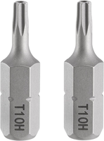 2 StüCk T10H Schraubendreher Torx Bit Set 1/4 Zoll Sechskantschaft 25Mm/1 Zoll L