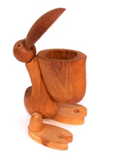 Zoo Line Pelican Mid‑Century Modern Wooden Bird 1960s–70s Vintage