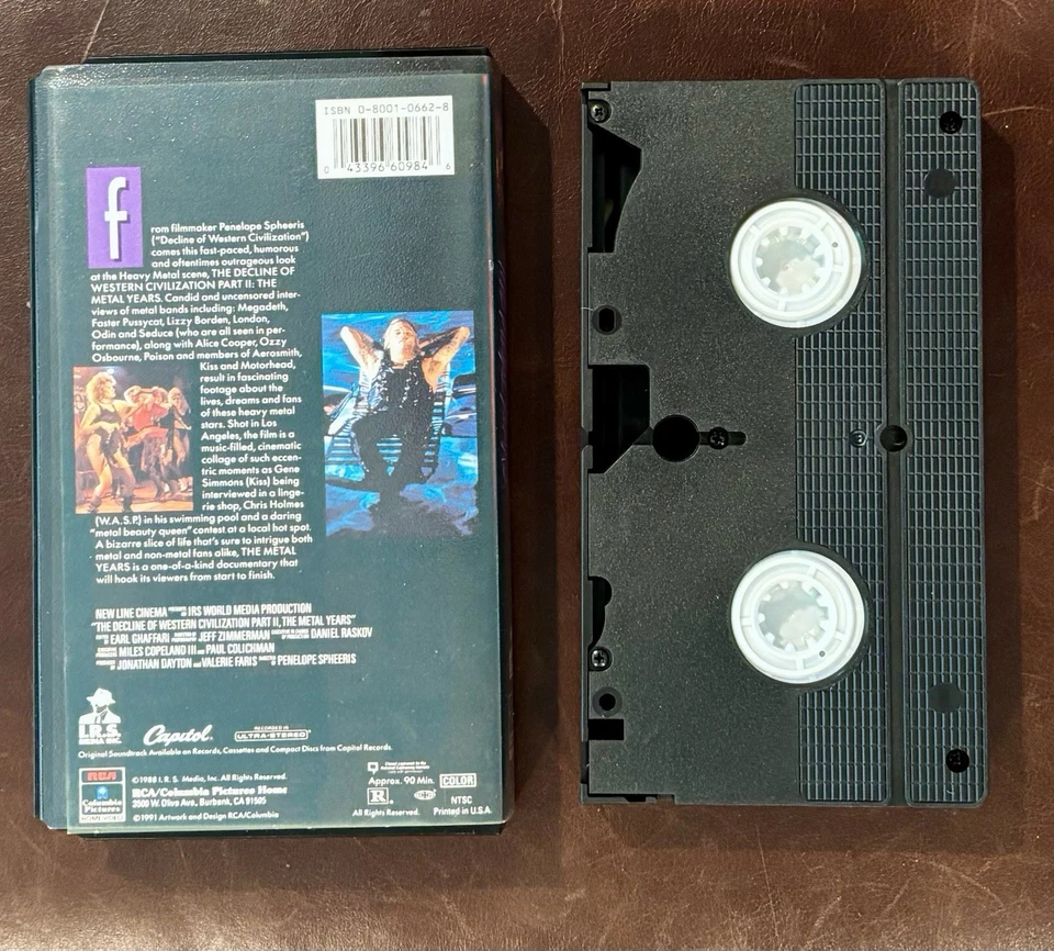 Decline of Western Civilization Part II The Metal Years VHS 1988 RCA OZZY KISS Foto 3 de 3