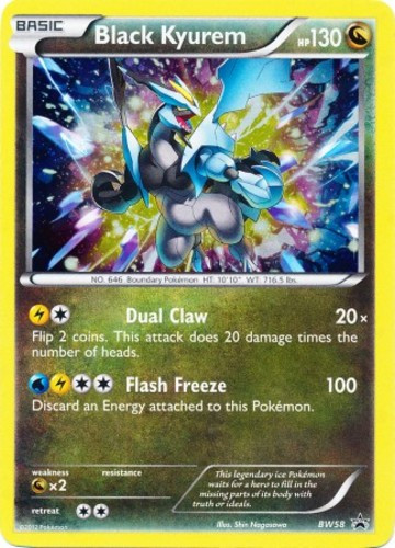 Moderately Played Black Kyurem - BW58 - Promotional Pokemon BW Promos