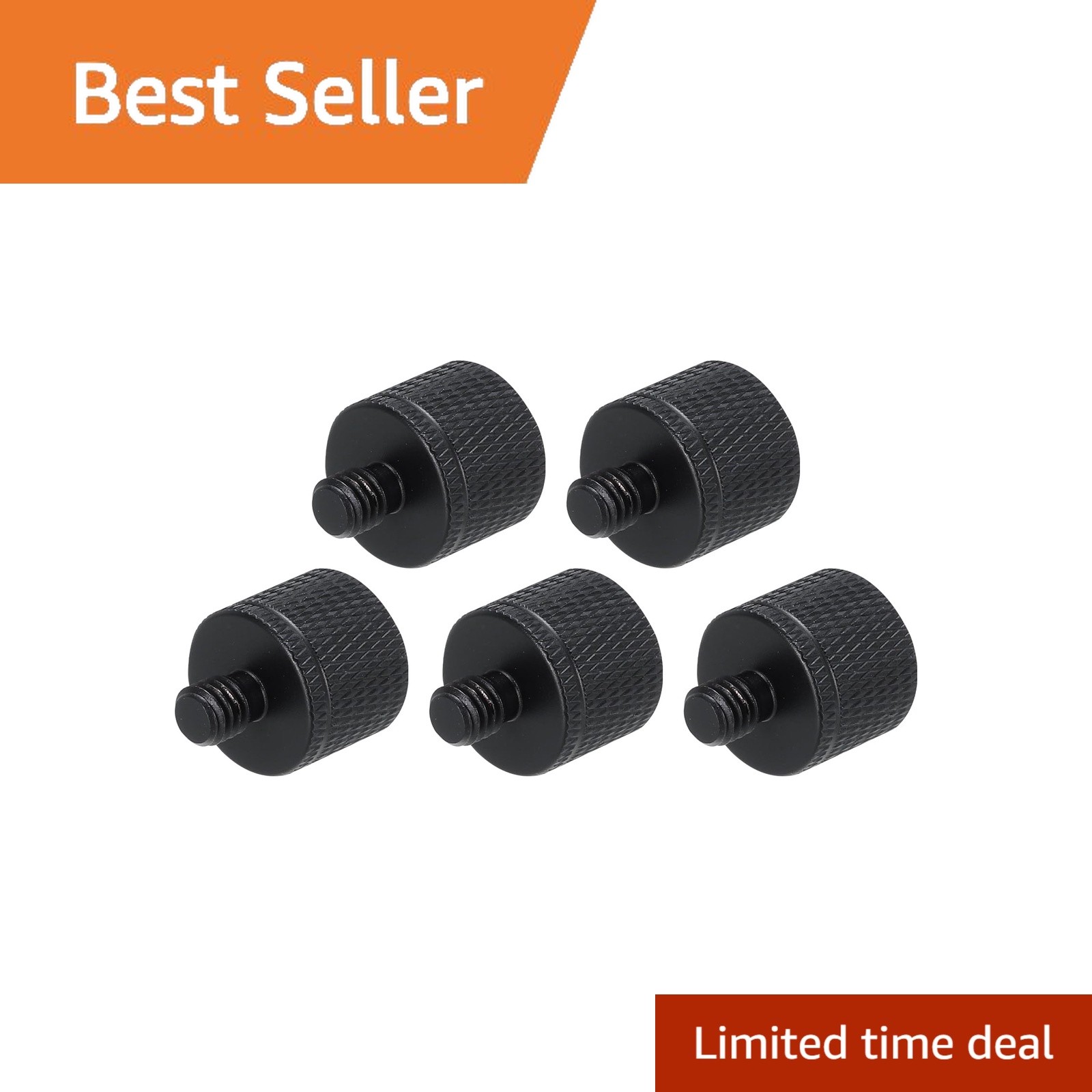 MECCANIXITY Mic Stand Adapter 1/4 Female to M6 Male Black