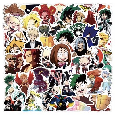 50 Stück My Hero Academia Anime Aufkleber Deku Bakugo Todoroki All Might Uraraka MHA